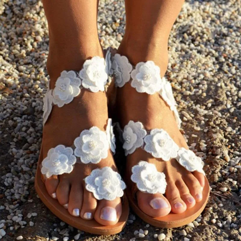 Floral Bohemian Beach Sandals