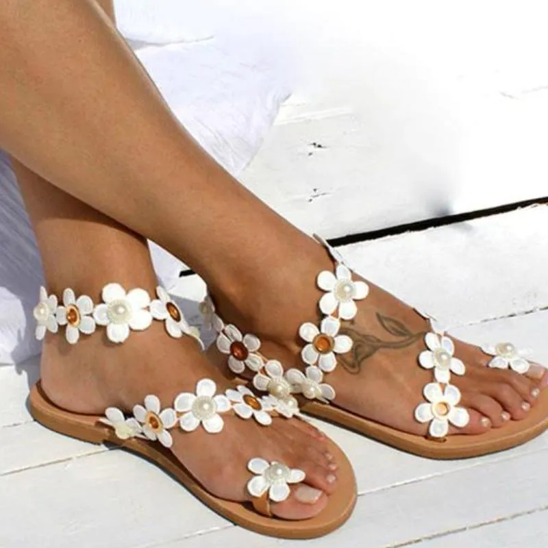 Floral Bohemian Beach Sandals