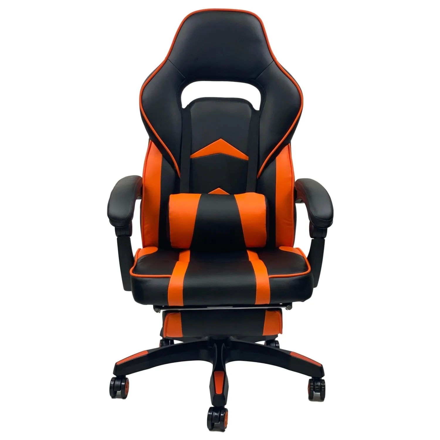 FOOTREST SERIES/ 055 GAMING CHAIR (BLACK & ORANGE)