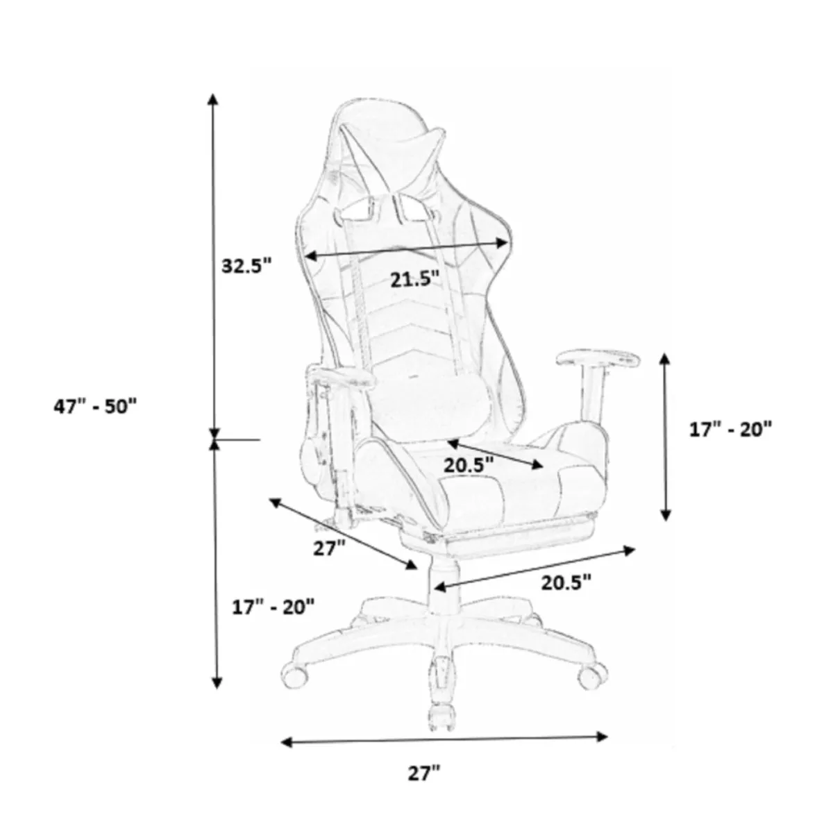 FOOTREST SERIES/ 310 GAMING CHAIR (BLACK & RED)