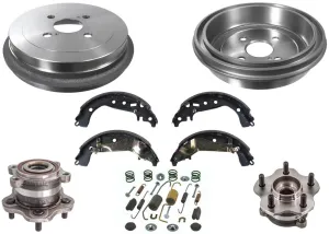 For Toyota Yaris 15-18 Rear Brake Drums and Brake Shoes W/ Springs Hardware