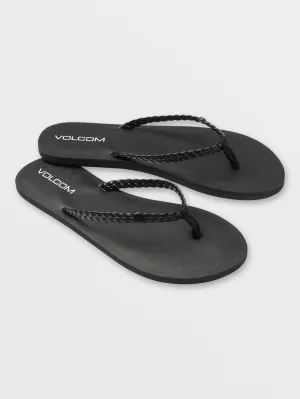 Forever Braided Sandal - Black Out