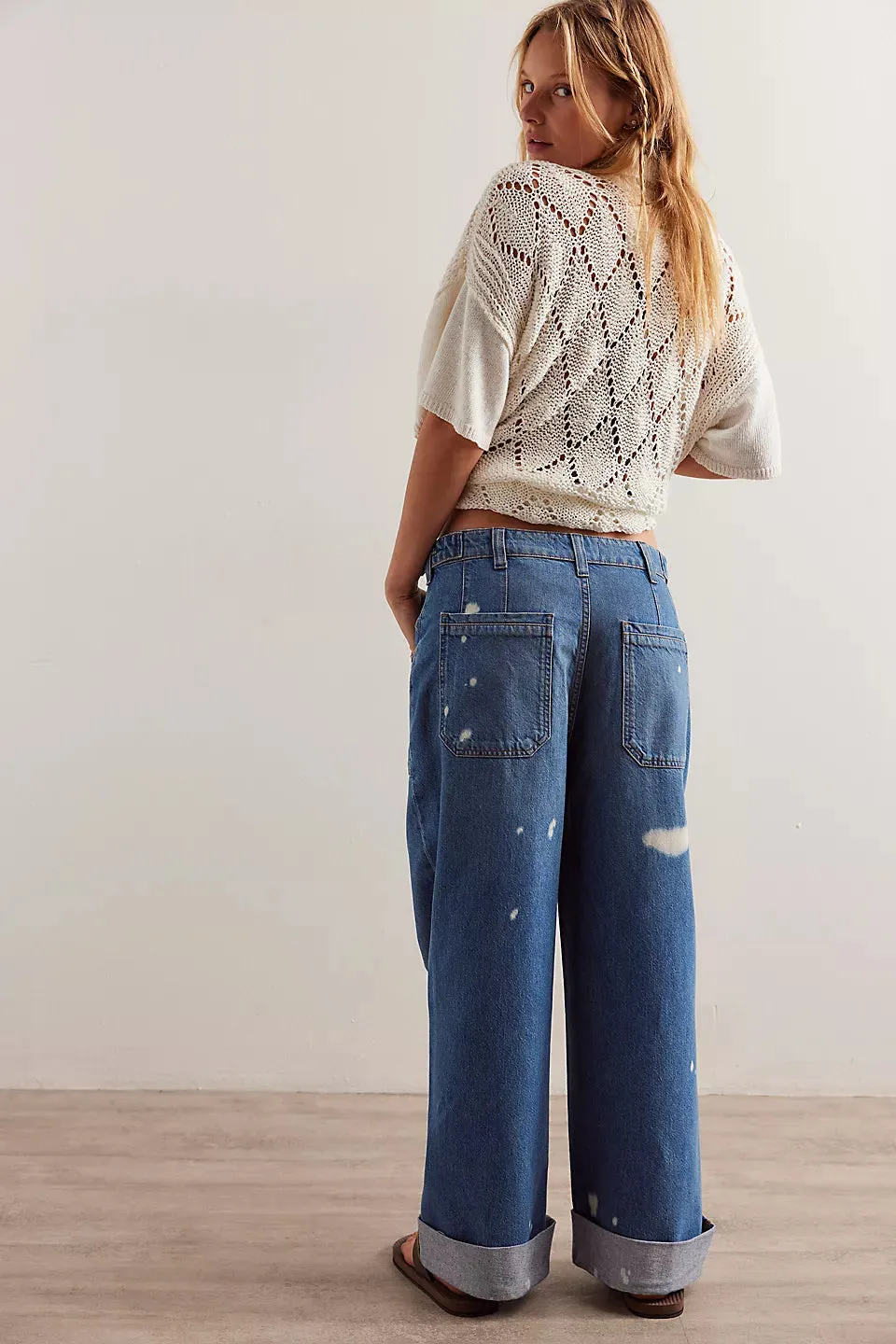 Free People Palmer Cuffed Jeans 100 Years