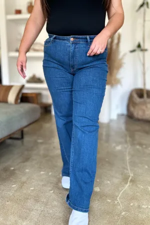 Full Size High Rise Straight Jeans