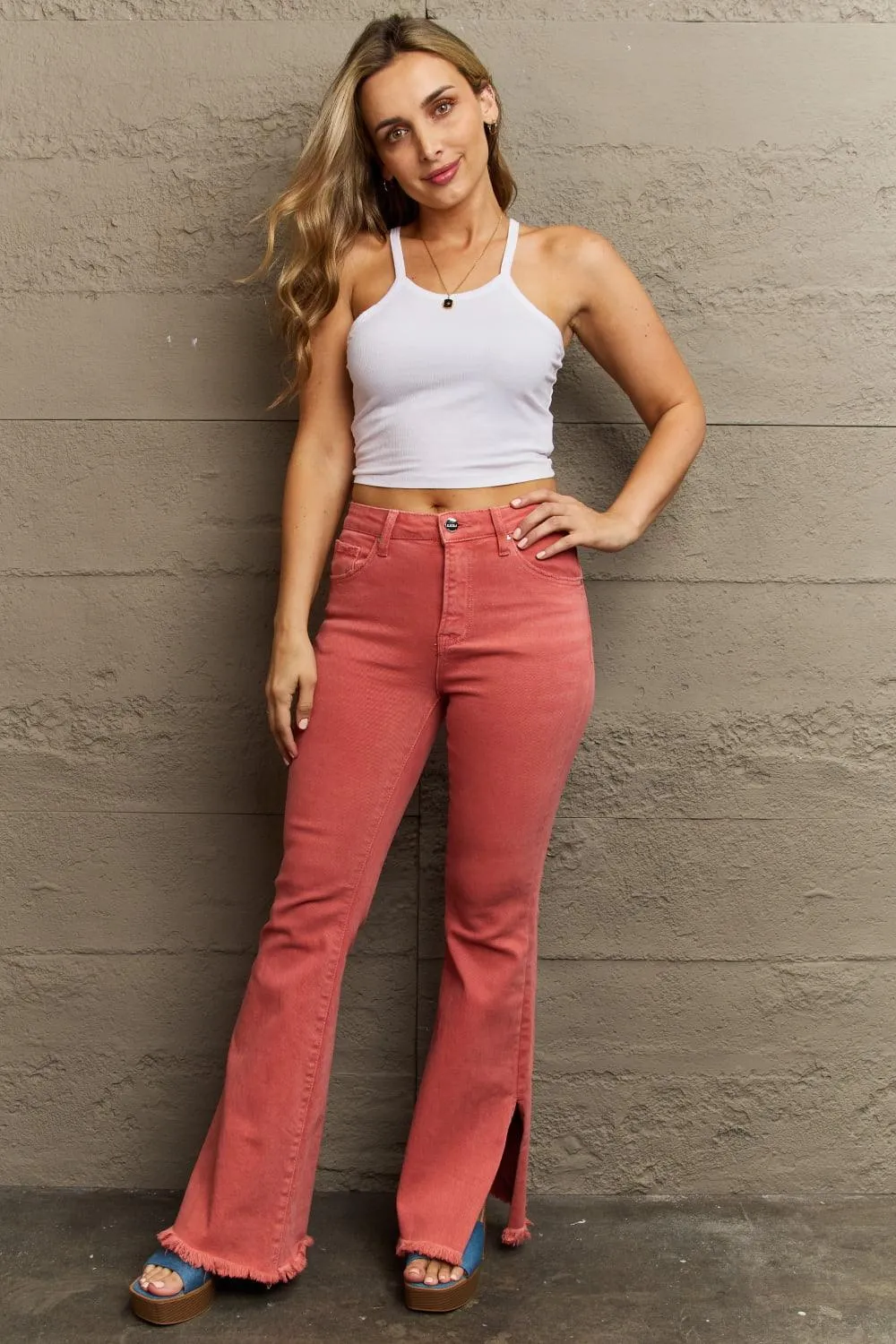 Full Size High Waist Flare Jeans