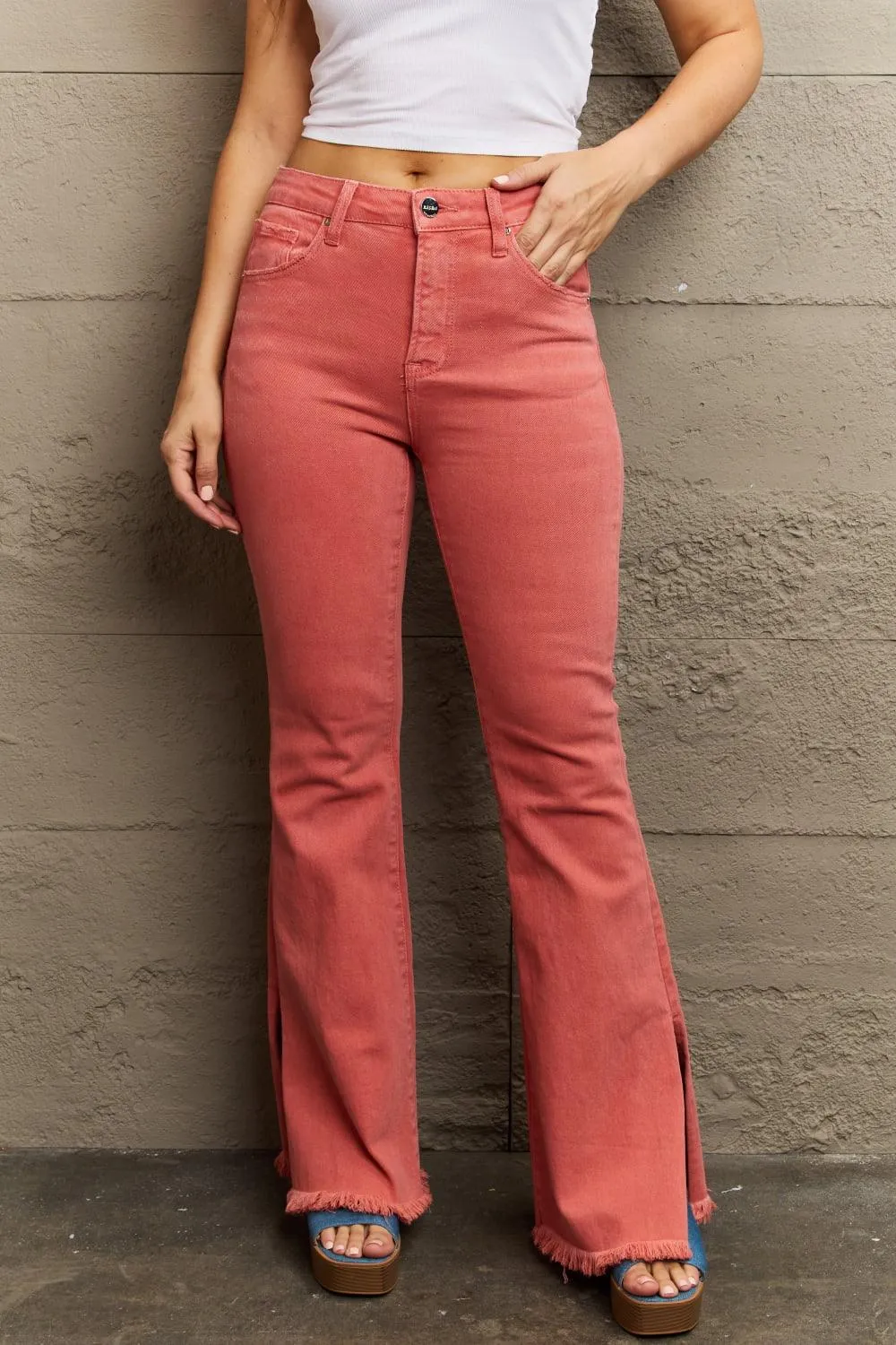 Full Size High Waist Flare Jeans