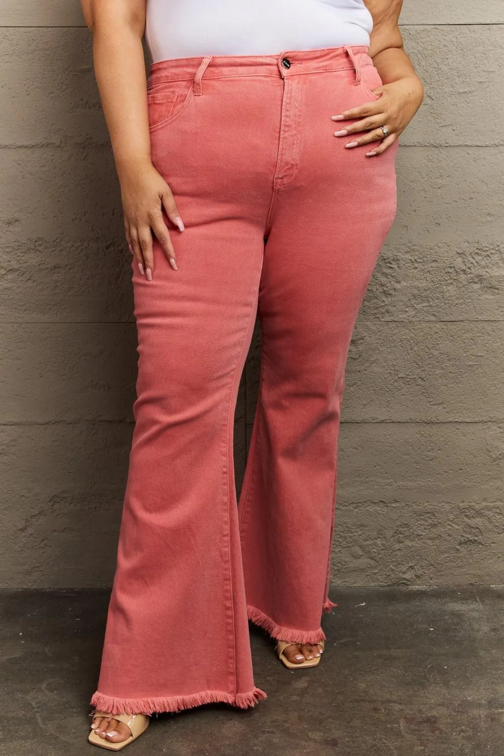 Full Size High Waist Flare Jeans