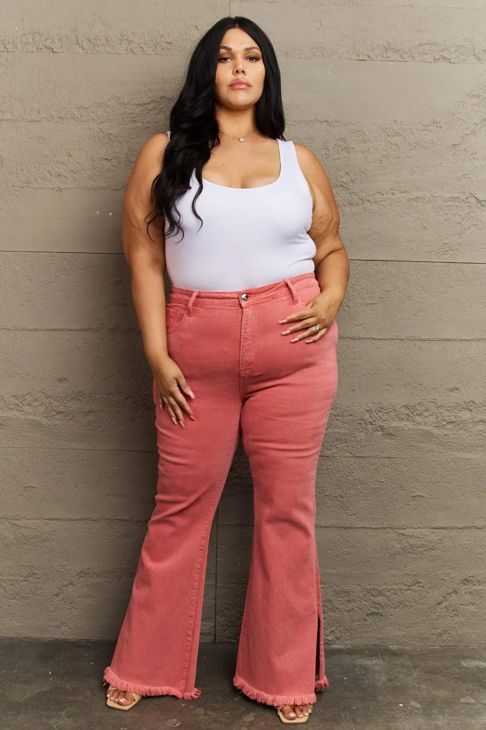 Full Size High Waist Flare Jeans