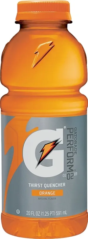 Gatorade 32867 Thirst Quencher Sports Drink, Liquid, Orange Flavor, 20 oz Bottle :EA: QUANTITY: 24