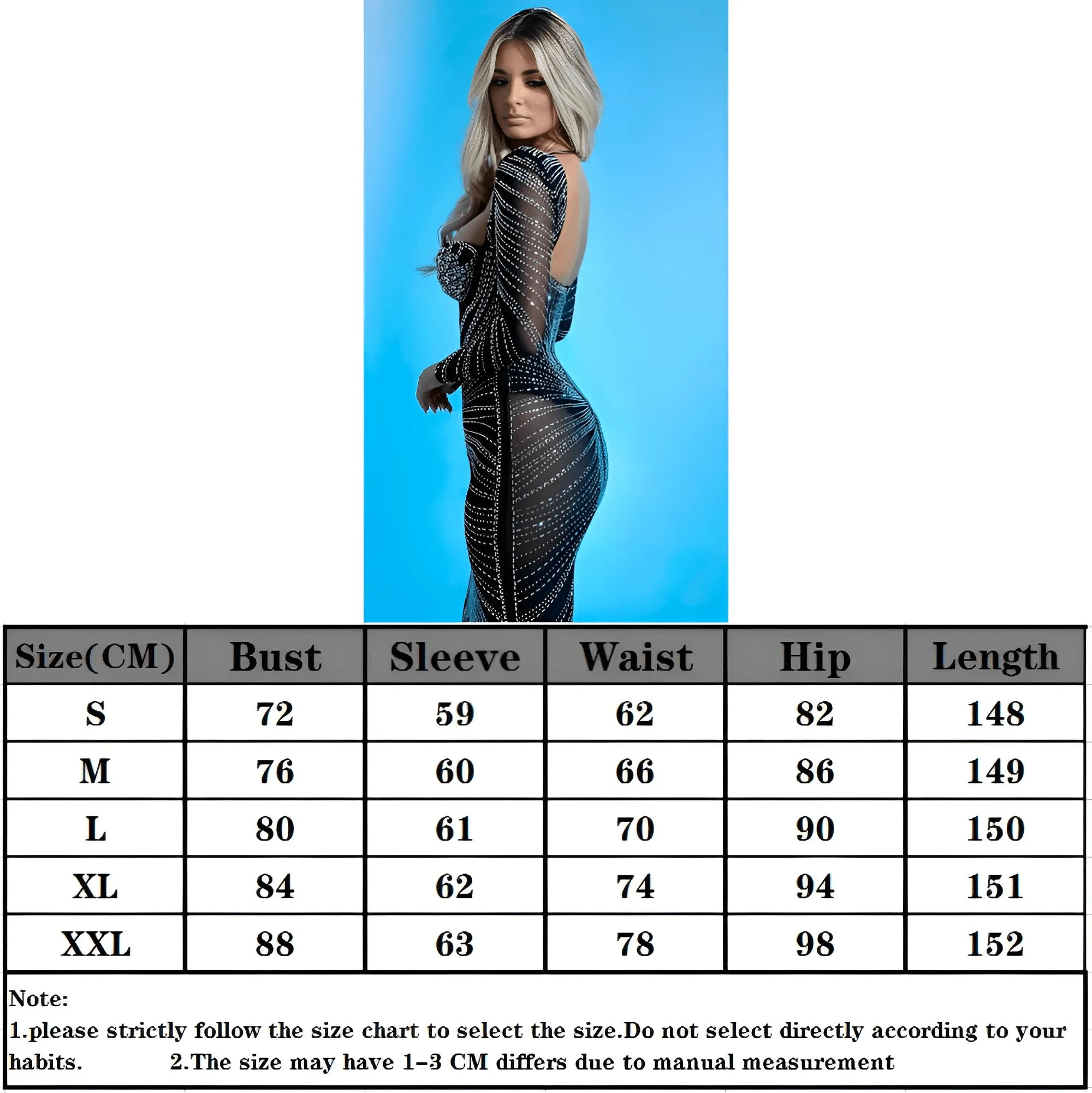 Glitter Mesh Maxi Dress For Women Fashion Full Sleeve Sheath Sexy Club Long Black Evening Dress