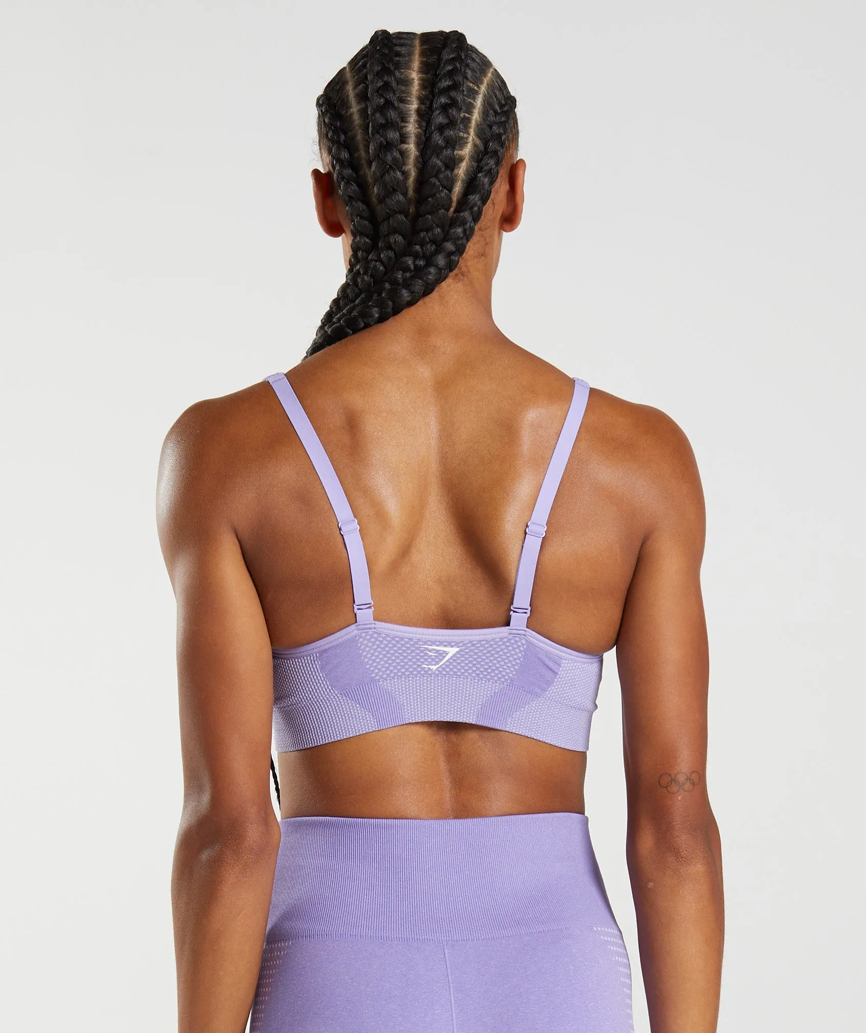 Gymshark Vital Seamless 2.0 V Neck Sports Bra - Digital Violet Marl