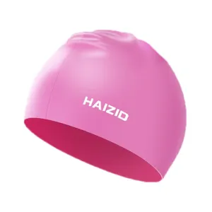 HAIZID Silicone Waterproof Oversized Swimming Cap, Color: Pink 55g