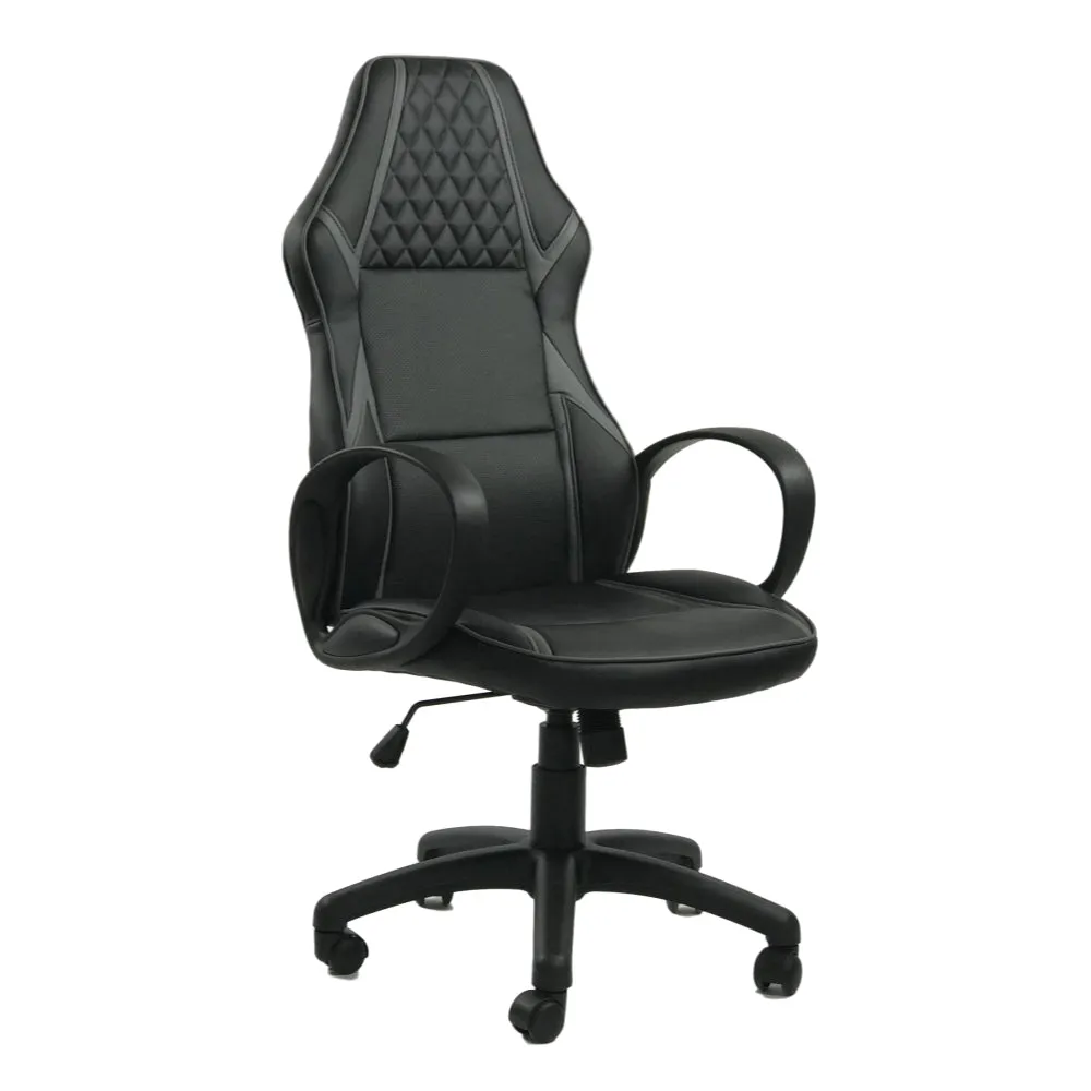 HAWK SERIES/ 1093 GAMING CHAIR (BLACK & GREY)