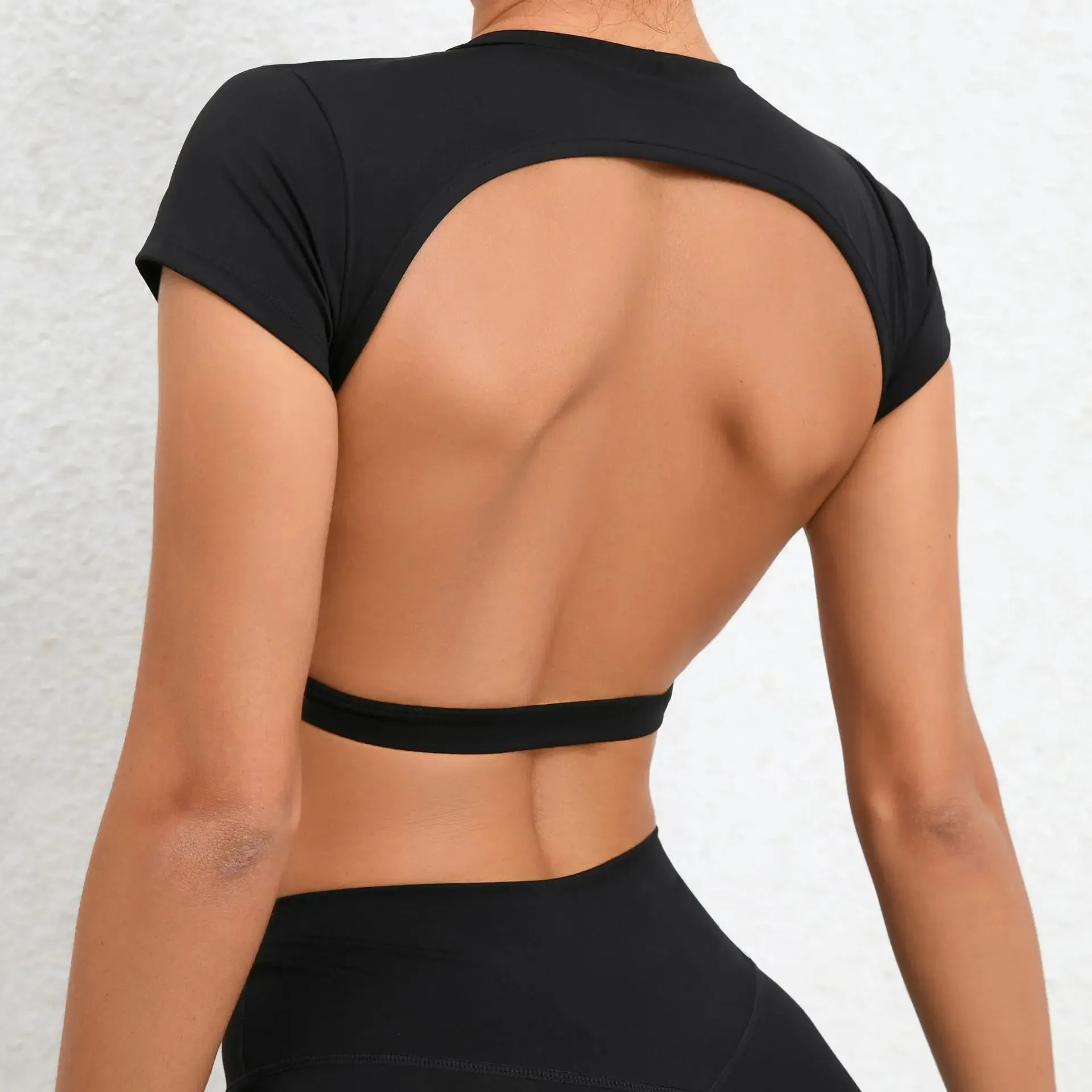 Hearuisavy Sports Backless Yoga Crop Tops