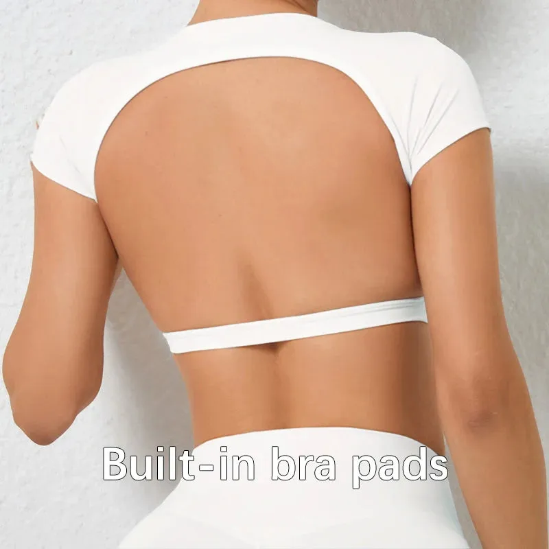 Hearuisavy Sports Backless Yoga Crop Tops