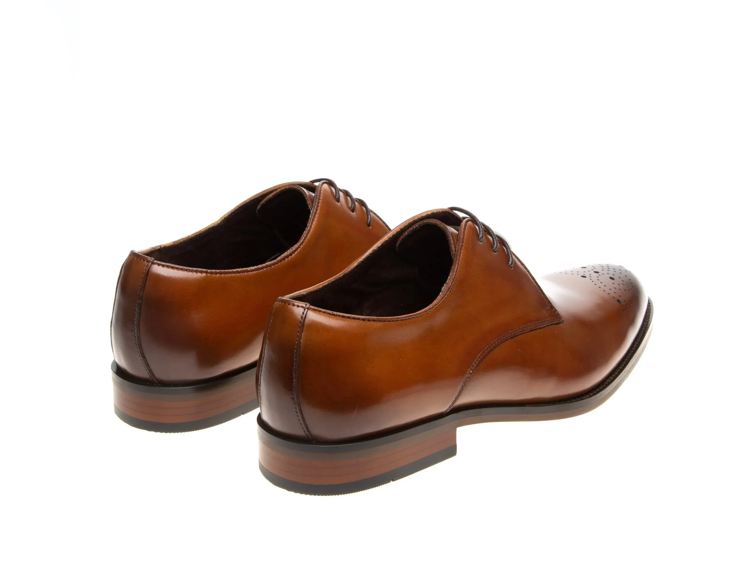 John White Romsey Tan Derby Shoes