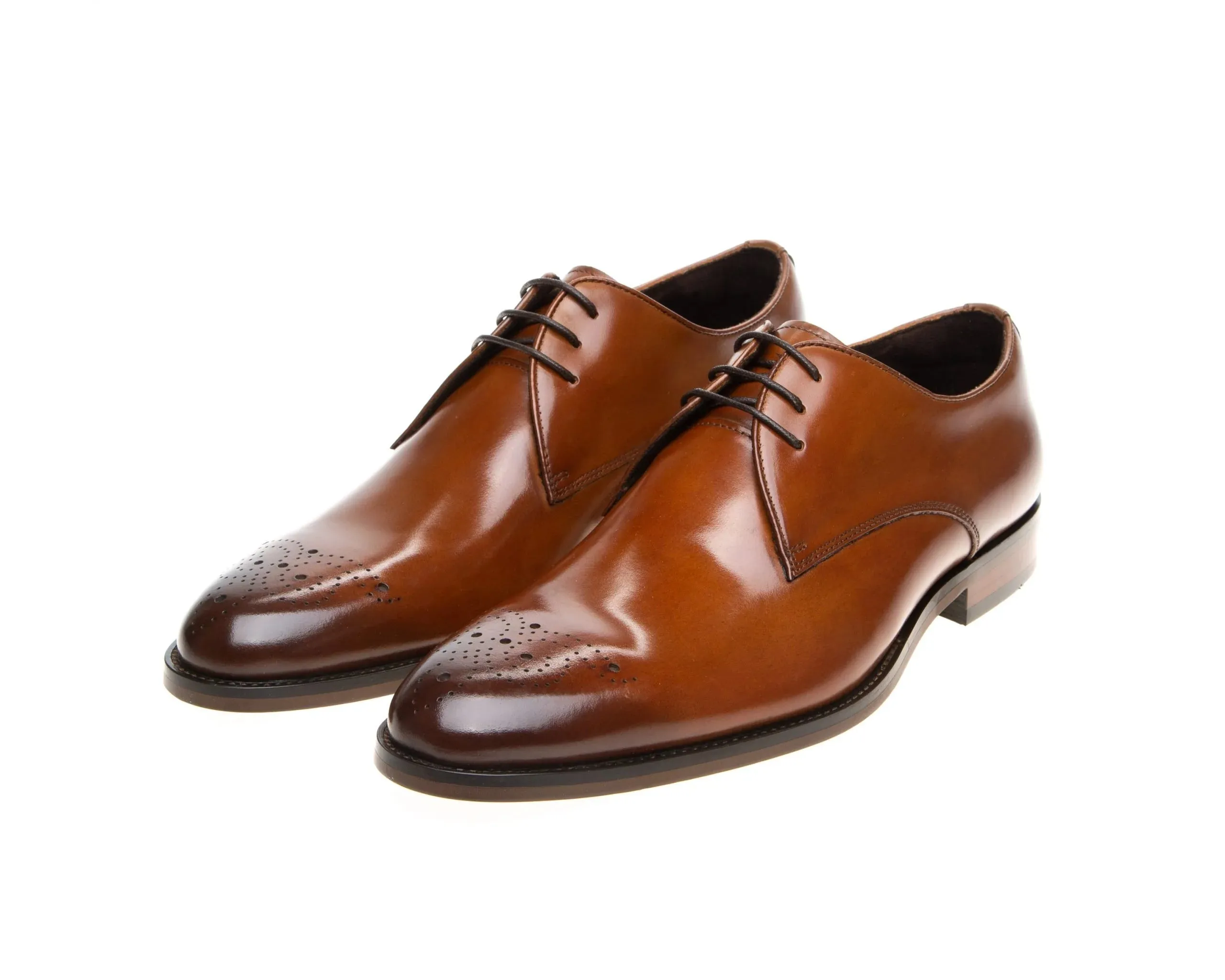 John White Romsey Tan Derby Shoes