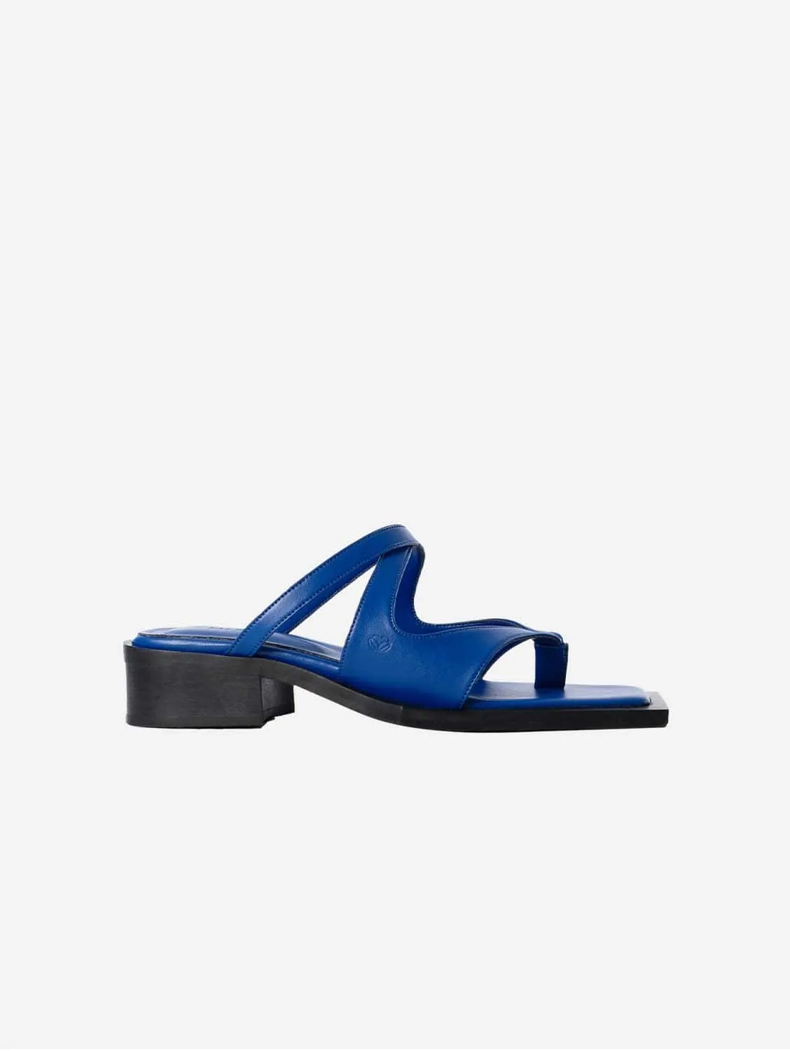 Karel Vegan Apple Leather Mules | Electric Blue