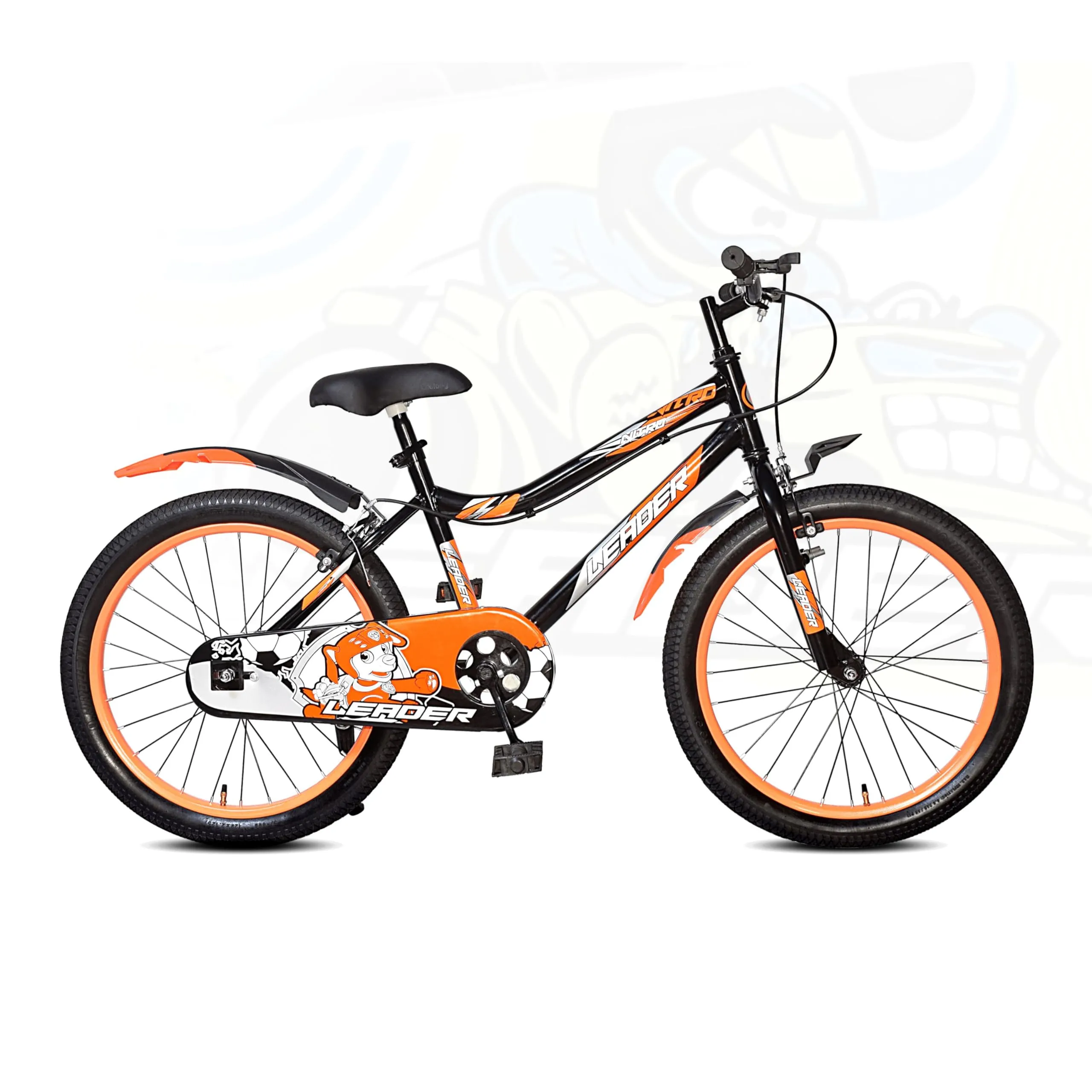 Leader Nitro Kids 20T Cycle Bike (SEMI-Assembled) with Steel Frame for Boys and Girls | Ideal for Age Group 7-10 Years | Frame: 12 Inches