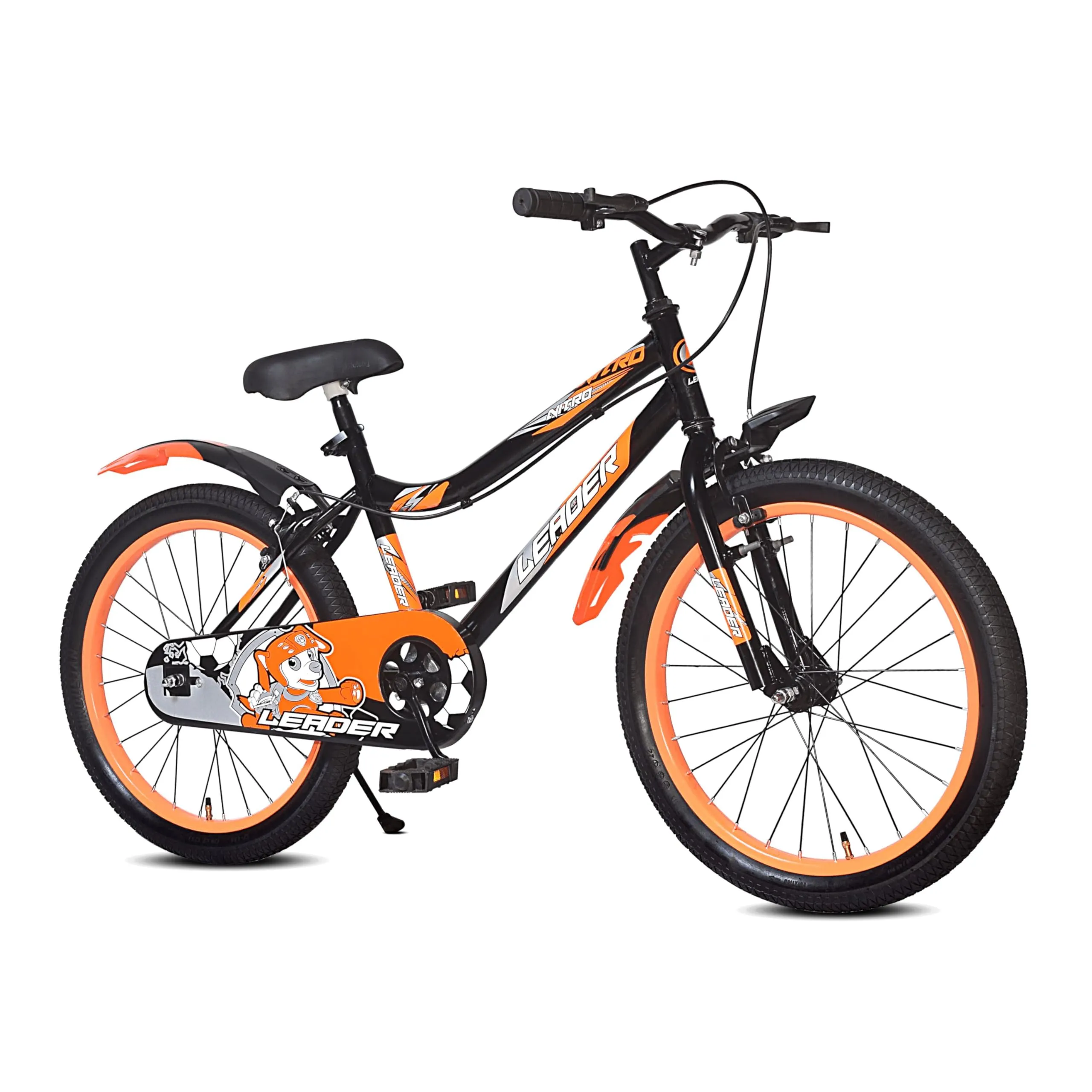 Leader Nitro Kids 20T Cycle Bike (SEMI-Assembled) with Steel Frame for Boys and Girls | Ideal for Age Group 7-10 Years | Frame: 12 Inches