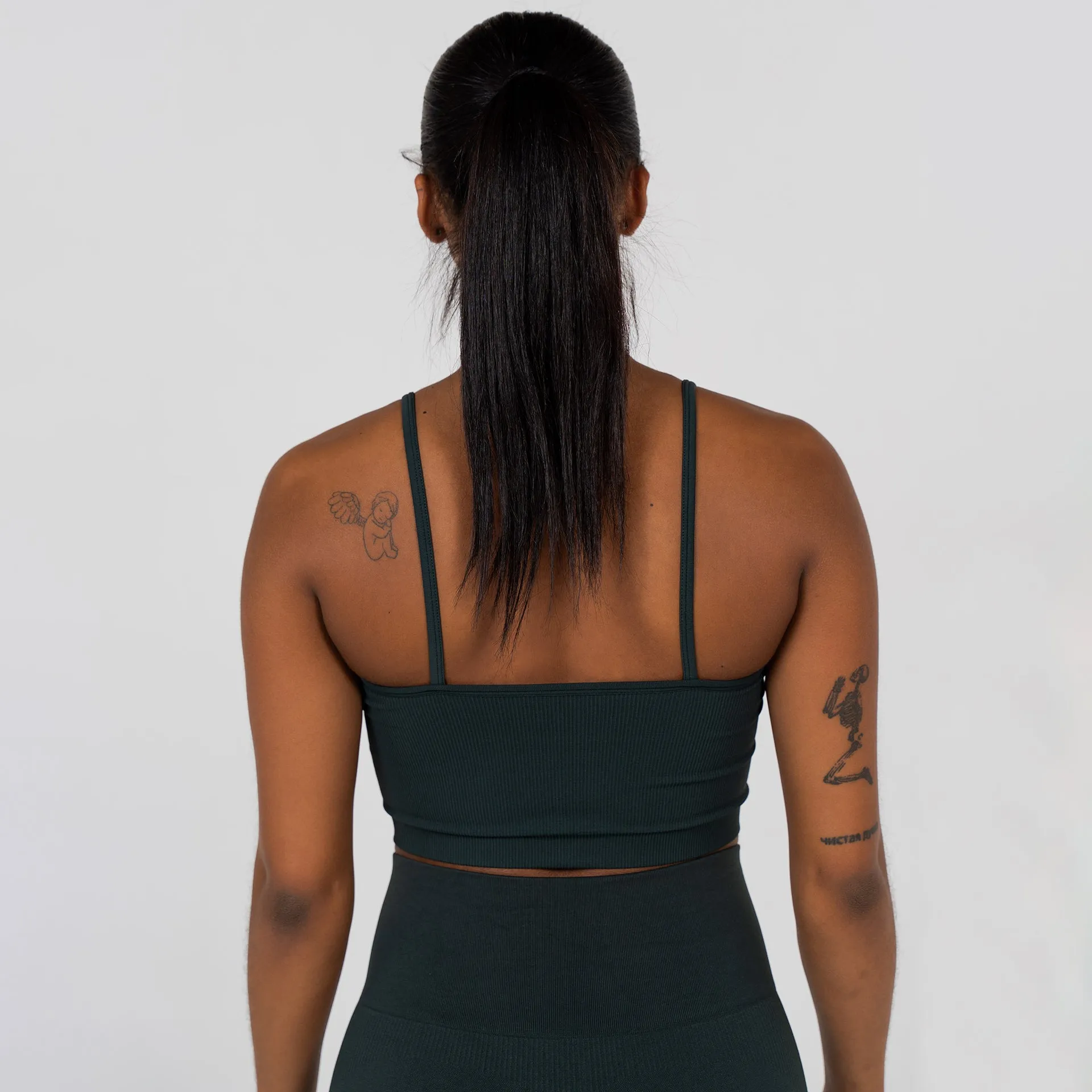 Legacy - Olive String Crop Top