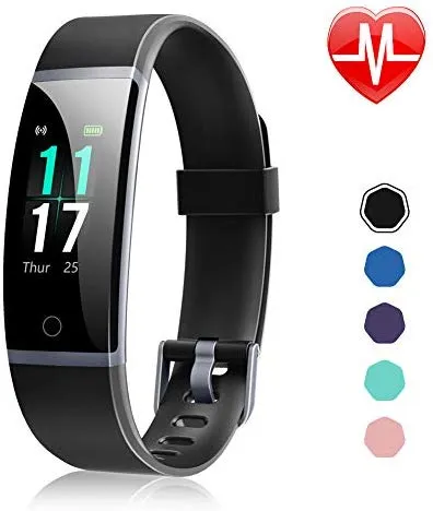 Letsfit Fitness Tracker, Activity Tracker Watch with Heart Rate Monitor, IP68 Standard Smart Watch with Step Counter, Calorie Counter, Call & SMS Pedometer Watch