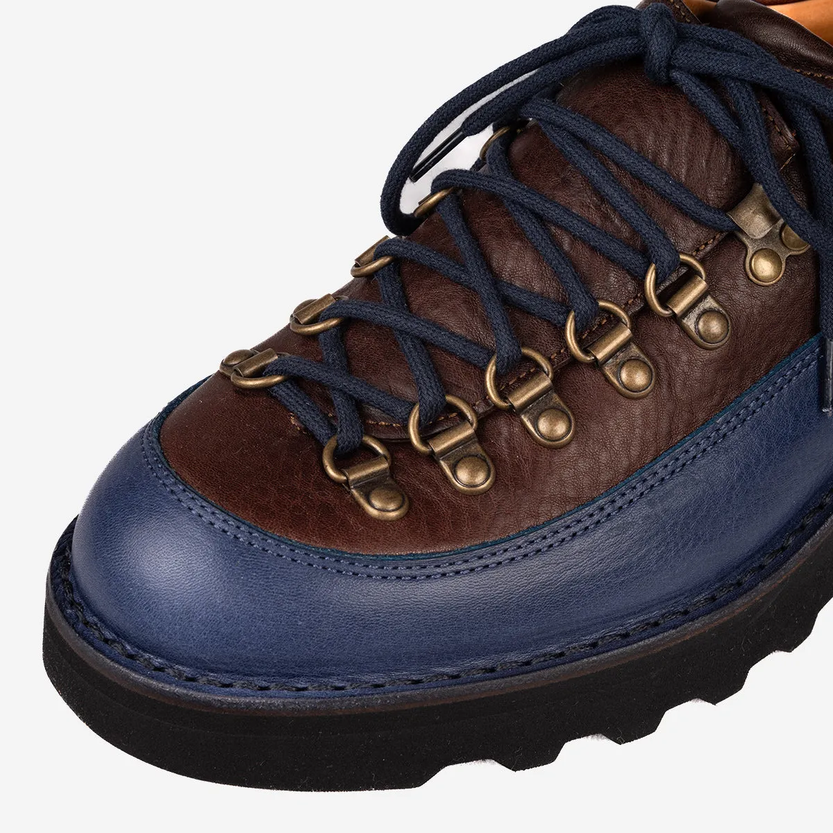 MA187 Magnifico Leather Shoes - Brown/Blue