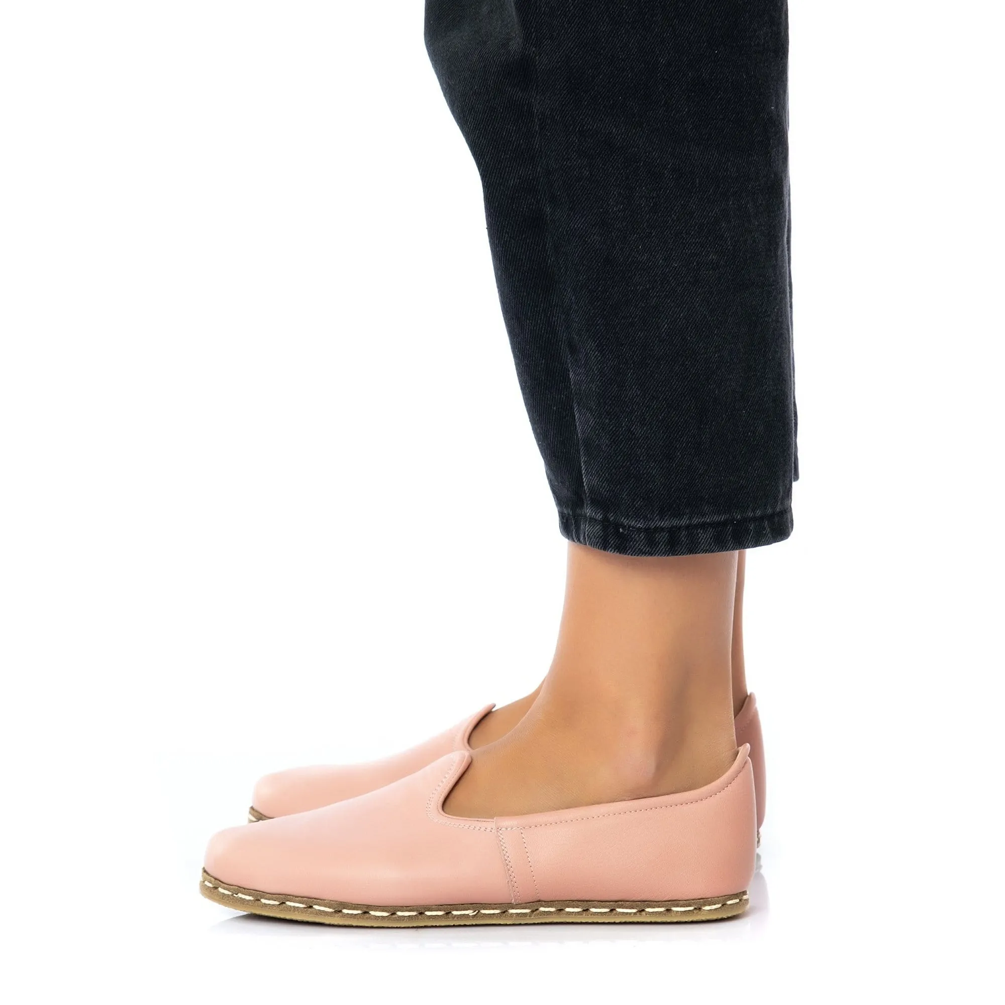 Men's Powder Pink Slip On Shoes