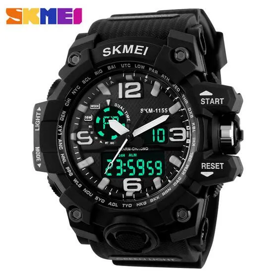 Men's Ultra Tough Waterproof Digital and Analog Sports Watch Multiple Colors Available