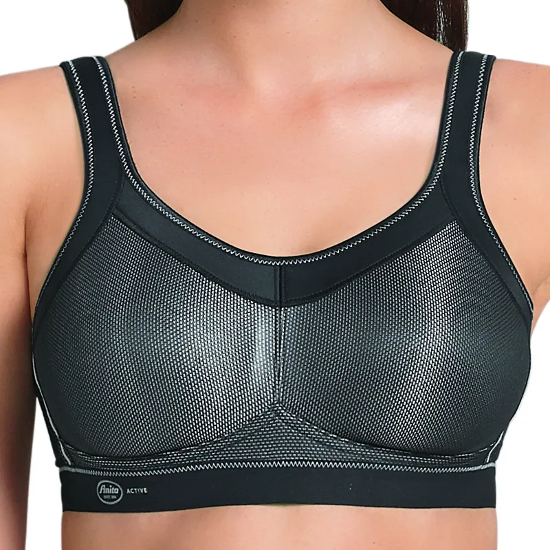 Momentum Maximum Support Sports Bra Non-Wired Black - Anita Active