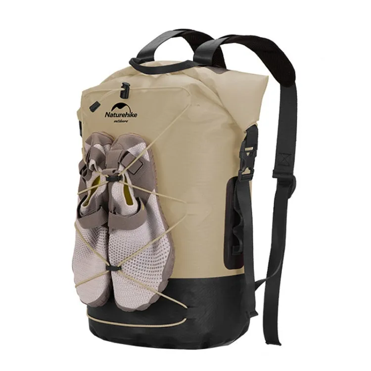 Naturehike Wet Dry IPX6 Waterproof Bag Outdoor Seaside Diving Swimming Rafting Equipment, Color: 30L Khaki