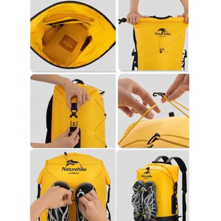 Naturehike Wet Dry IPX6 Waterproof Bag Outdoor Seaside Diving Swimming Rafting Equipment, Color: 30L Yellow