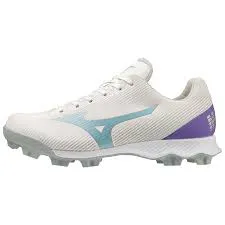 New Mizuno Wave Finch LightRevo Jr. Softball Cleats White Size 4.5