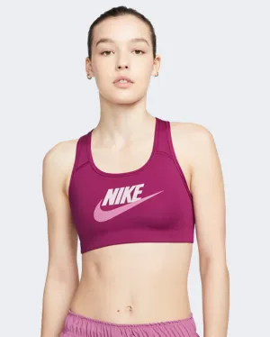 Nike Dri-Fit Swoosh Women Training Bra Sangria/White