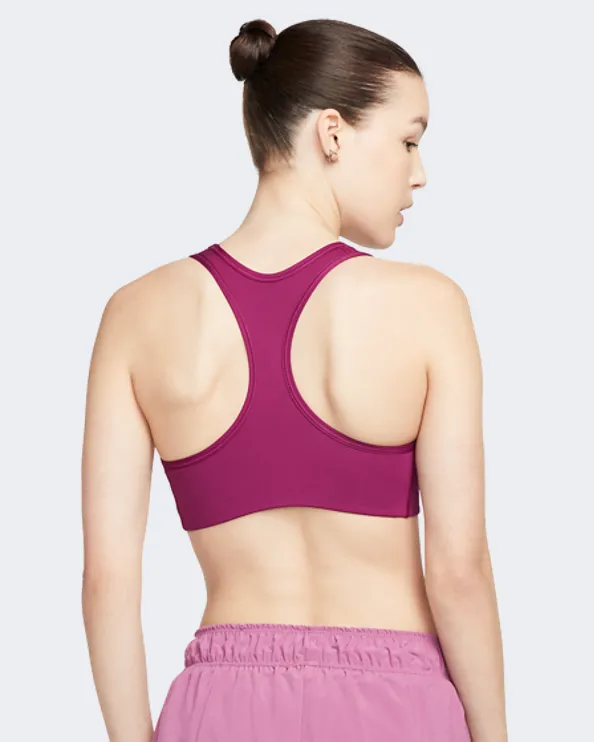 Nike Dri-Fit Swoosh Women Training Bra Sangria/White