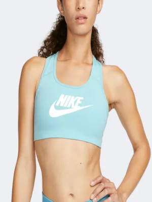 Nike Swoosh Graphic Women Training Bra Ocean Bliss