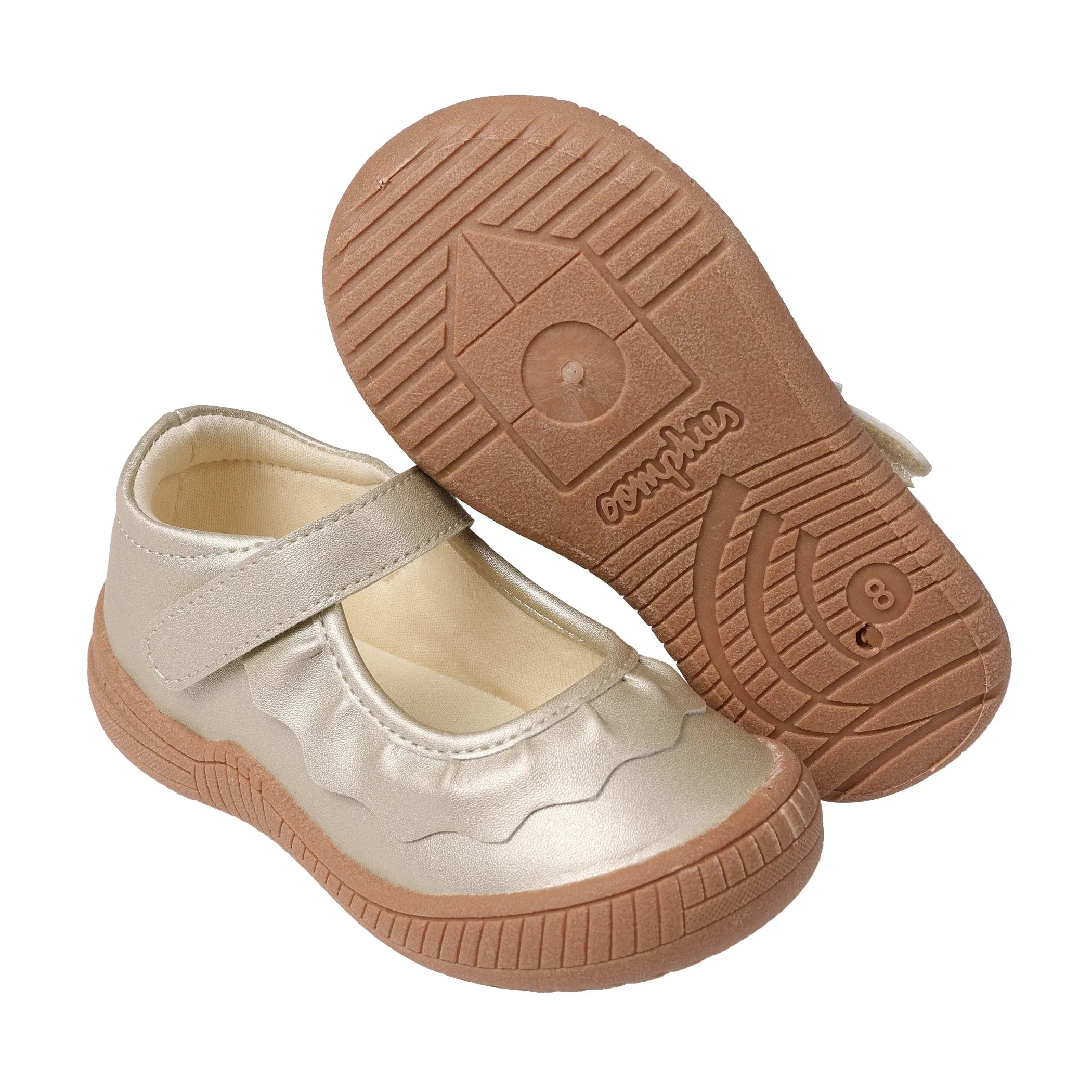 Oomphies Girls' (Sizes 5-3) Amina Mary Jane - Gold