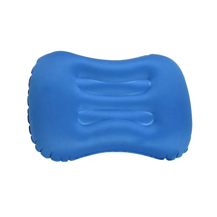 Outdoor Camping Trip Foldable Portable Inflatable Pillow Nap Waist Pillow, Specification:Inflate with Your Mouth(Dark Blue)