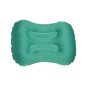 Outdoor Camping Trip Foldable Portable Inflatable Pillow Nap Waist Pillow, Specification:Inflate with Your Mouth(Emerald Green)