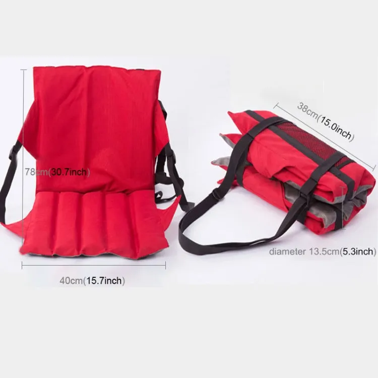 Outdoor Folding Seat Cushion With Backrest, Size: 78*40*2cm(Red)