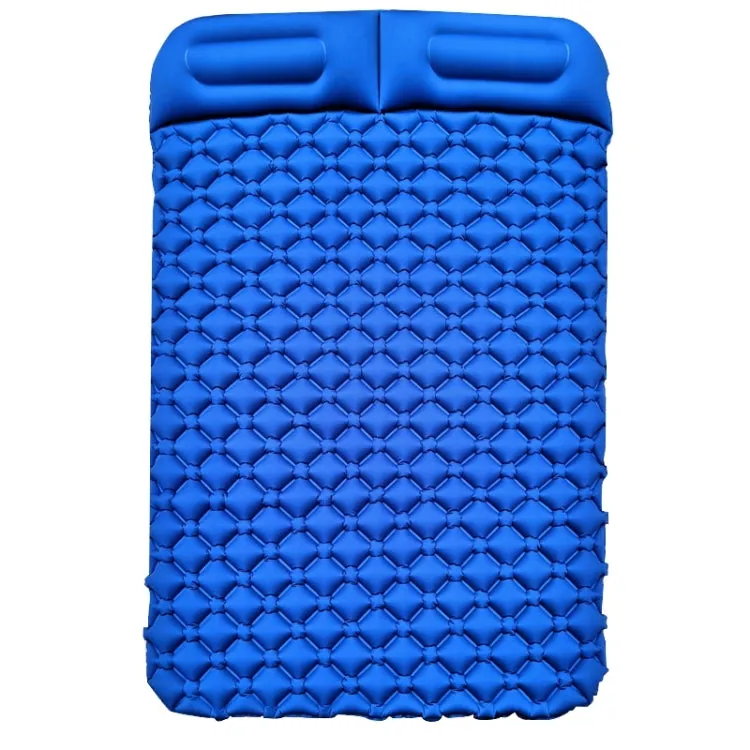 Outdoor Inflatable Bed for Camping, Fishing, and Beach, TPU Cushion, 76.8 x 46.9 x 6.3 inches (Dark Blue)