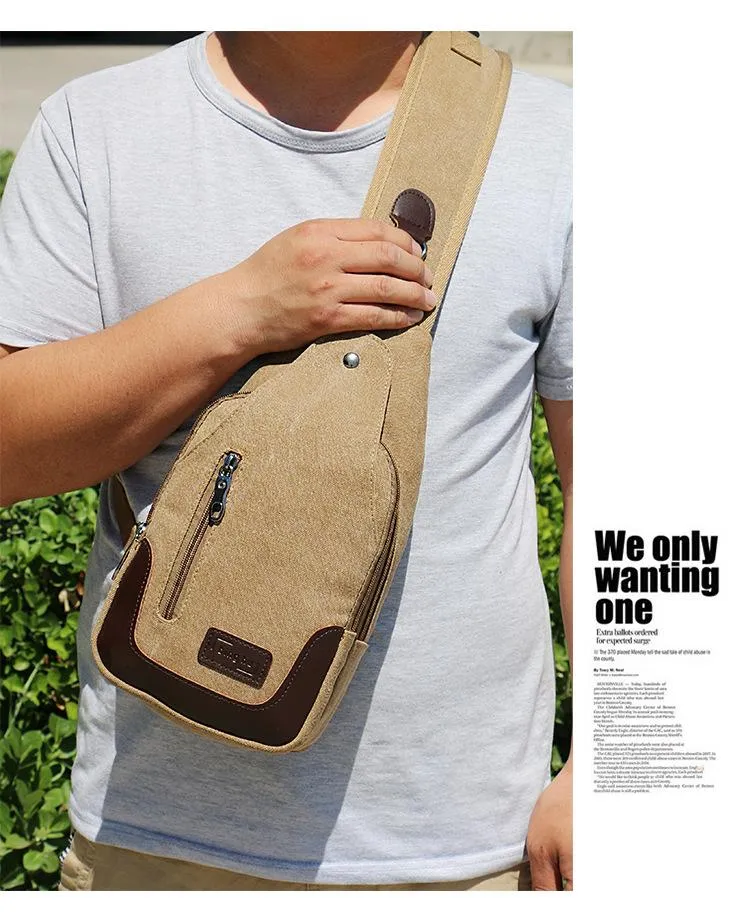 Outdoor sports small Messenger bag canvas diagonal bag