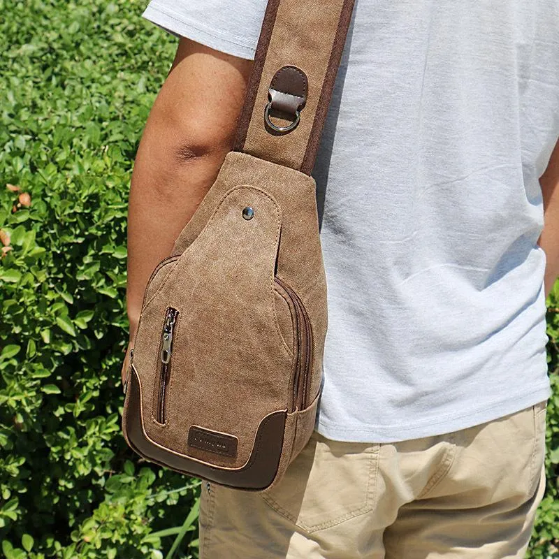 Outdoor sports small Messenger bag canvas diagonal bag