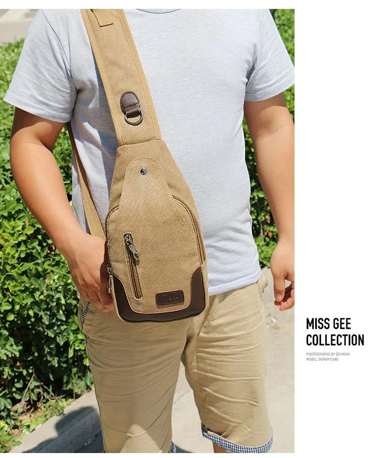 Outdoor sports small Messenger bag canvas diagonal bag