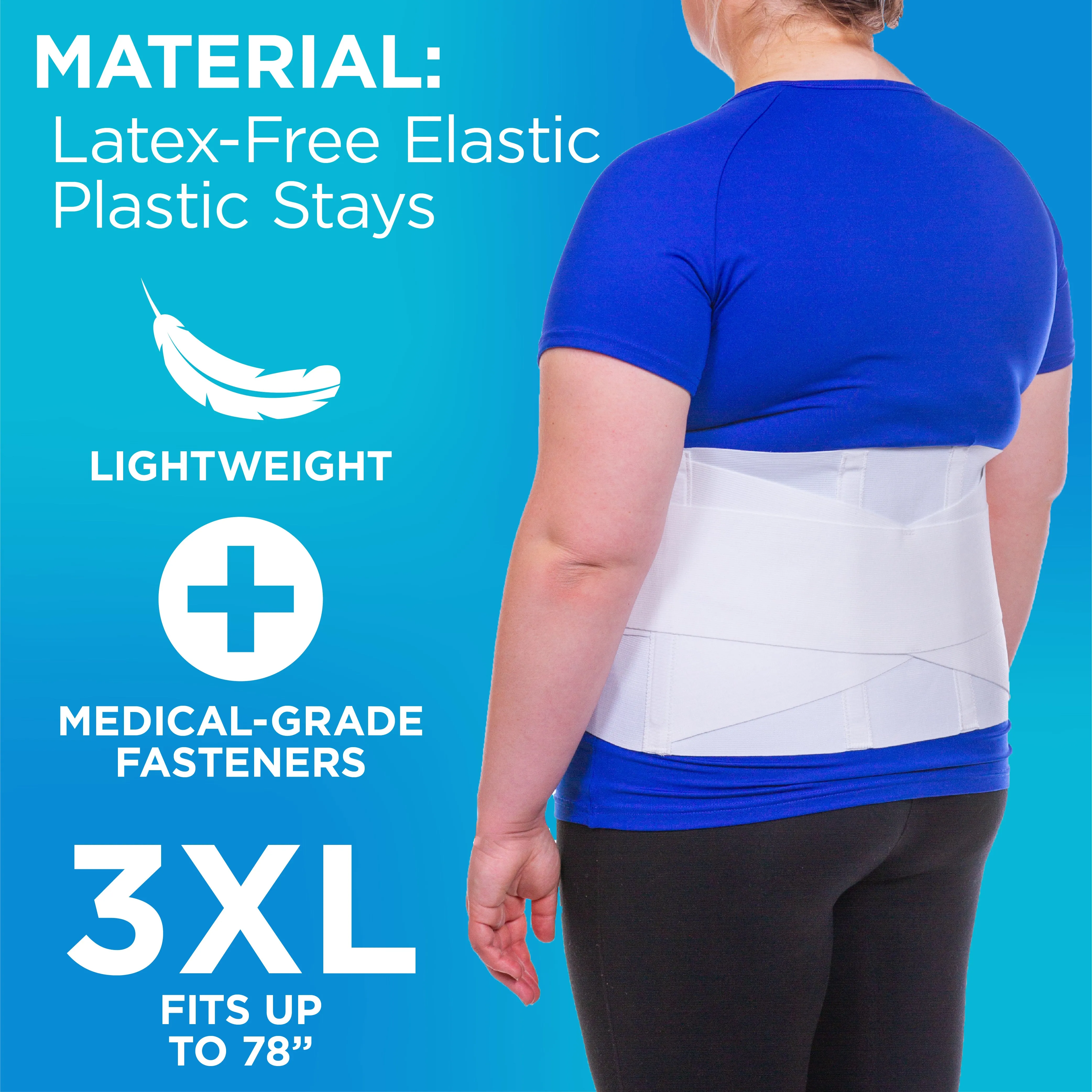 Plus Size Bariatric Back Support Belt Girdle for Obesity Low Back and Hip Pain Relief