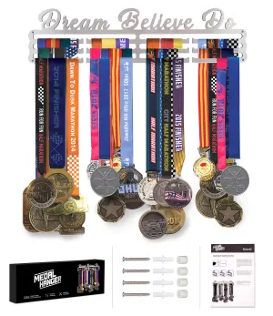 Race Medal Display Running Medal Hanger Display Marathon Medal Display Case Holds Max 50