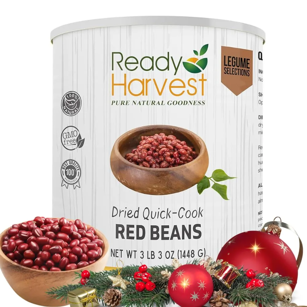 Ready Harvest Dehydrated Whole Food Red Beans - 25 Year Shelf Life - #10 Can