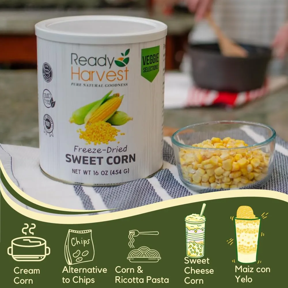 Ready Harvest Freeze-Dried Sweet Corn - 30 Year Shelf Life - #10 Can