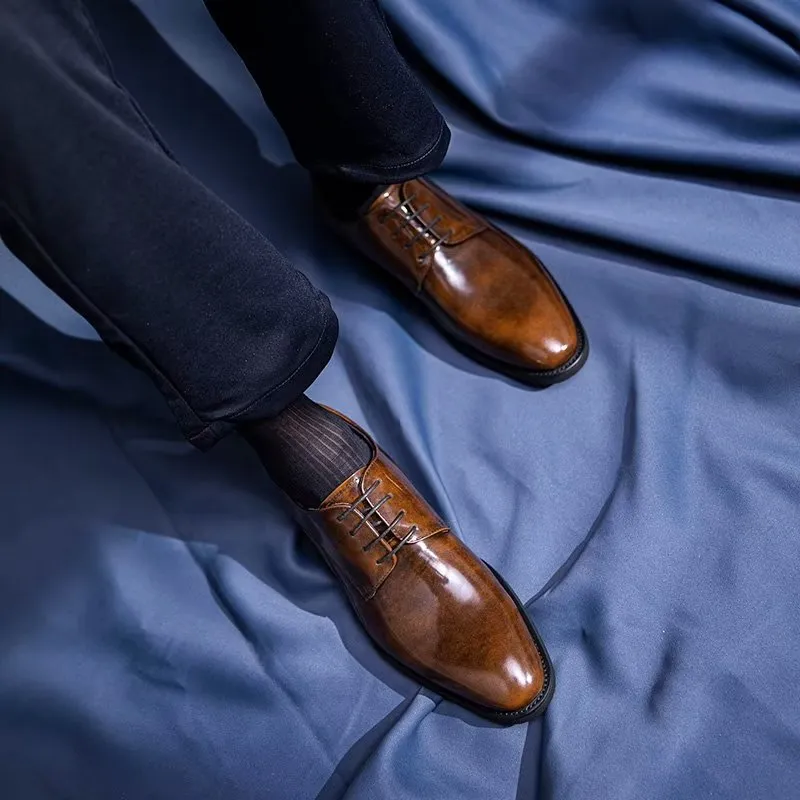 Refined Leather Derby Shoes