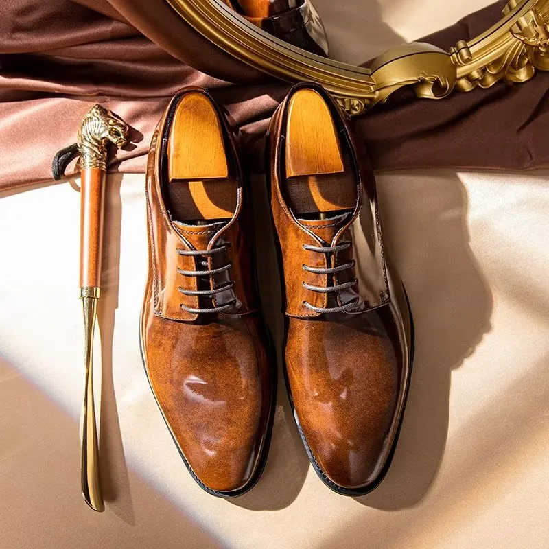 Refined Leather Derby Shoes